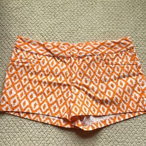 Lilly Pulitzer Women's Orange Ikat Print Shorts sz 12